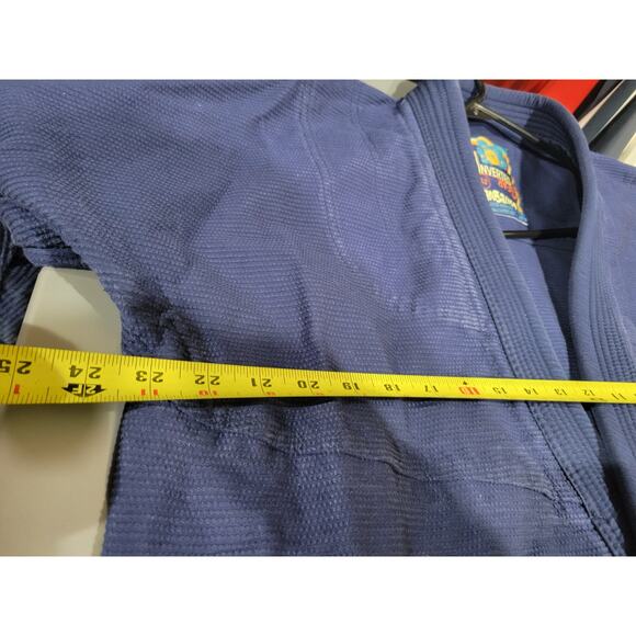 Inverted Gear Panda Brazilian Jiu Jitsu Kimono Adult Sz A2 Medium/ LRG Blue - Picture 11 of 13
